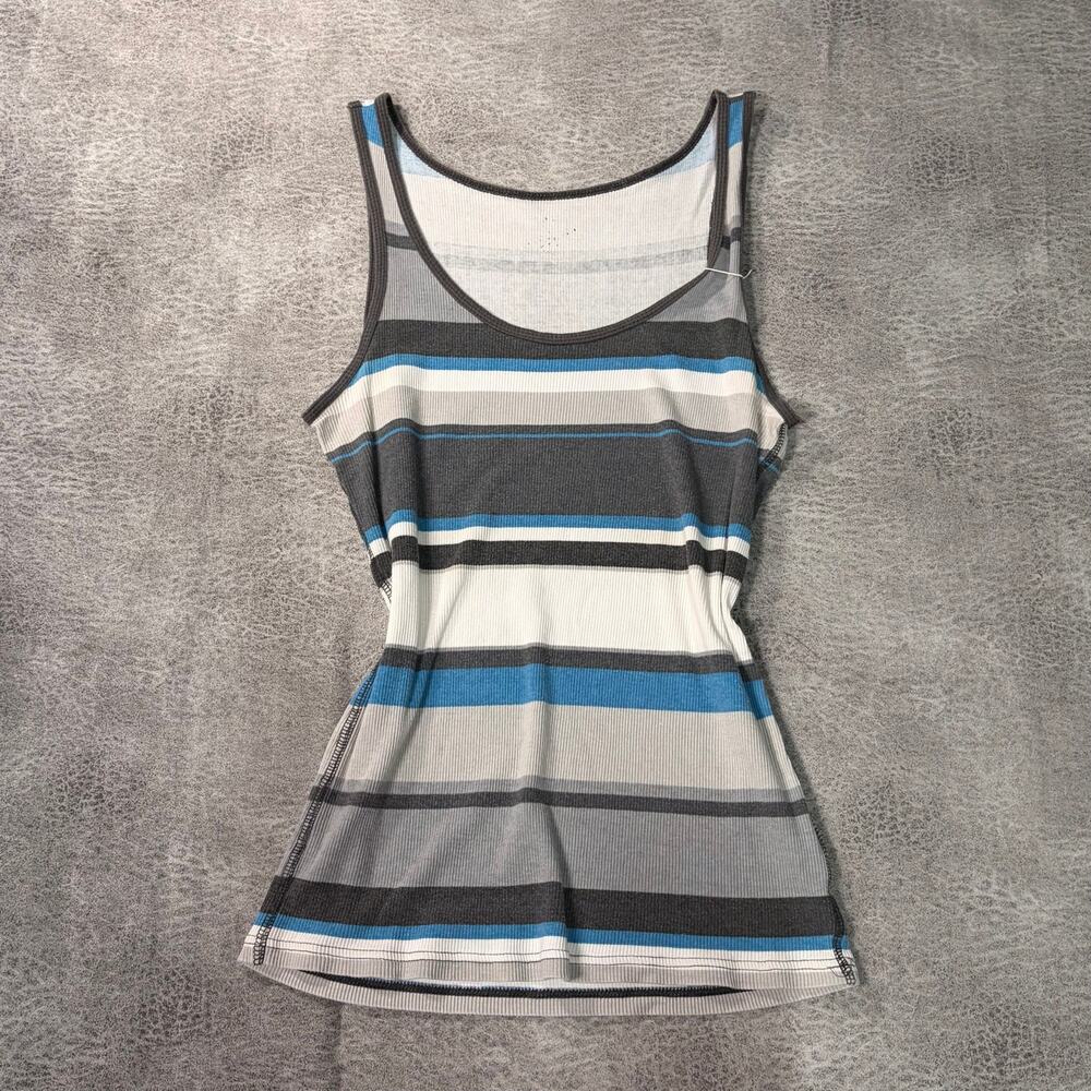 Y2k Ribbed Neutral Striped Tank Top